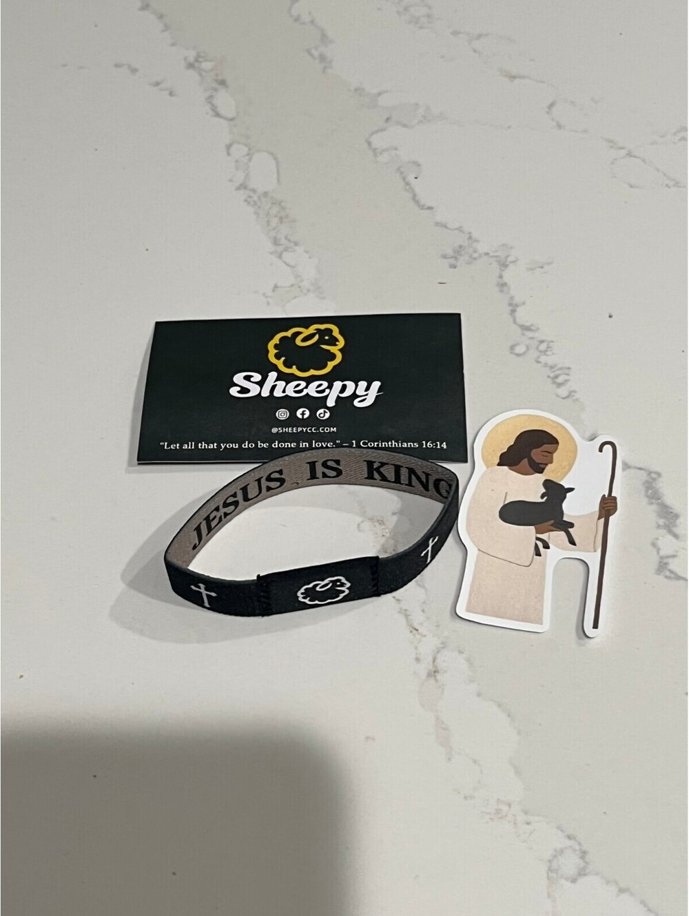 Sheepy Christian Bible Verse Bracelet